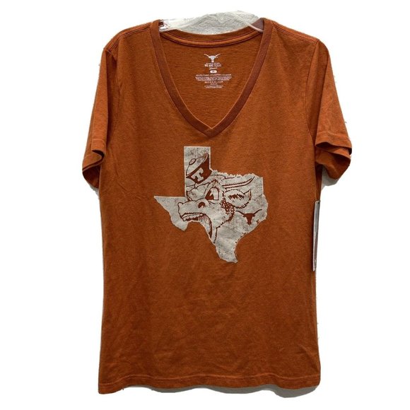 We Are Texas Tops - Texas UT UofT Womens Medium Longhorn Graphic T-Shirt Top Orange NWTs Authentic